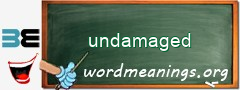 WordMeaning blackboard for undamaged